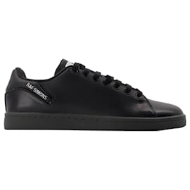 Raf Simons-Orion Sneakers aus schwarzem Leder-Schwarz