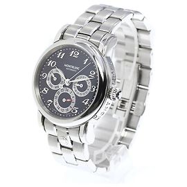 Montblanc Meisterstuck Automatic Watch Black Silver hardware