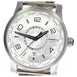 Montblanc TimeWalker World Time automatico Silver hardware