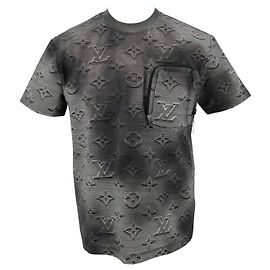 Louis Vuitton t-shirt in grey polyamide with 3D effect monogram Grey