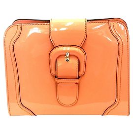 Marni clutch bag in peach patent leather Other