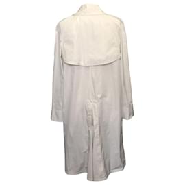Lanvin-Lanvin trench coat in white with flared back-White