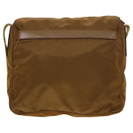 Prada-PRADA Shoulder Bag Nylon Brown Auth ki2425-Brown