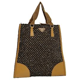 Prada-PRADA Hand Bag Wool Brown Auth ar7821-Brown