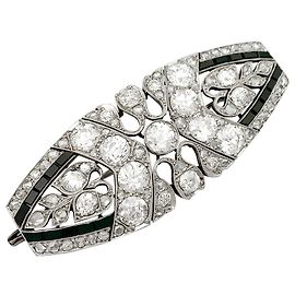 inconnue Spilla Art Déco in platino con diamanti e onice. Altro