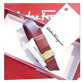 Authentisches Salvatore Ferragamo Vara Ribbon Armband Rot