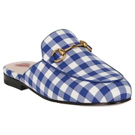 Gucci-Gucci Princetown Gingham Pantuflas Sandalias-Multicolor