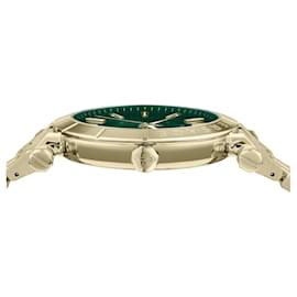 Versace-Relógio Pulseira Versace V-Race-Dourado,Metálico