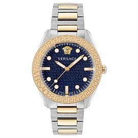 Correa de pulsera Versace Greca Dome Plata Metálico