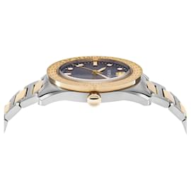 Versace-Pulseira Versace Greca Dome-Prata,Metálico