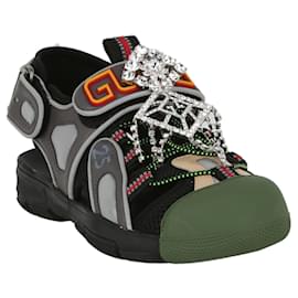 Gucci-Sandálias esportivas de tecido de malha Gucci Tinsel-Multicor