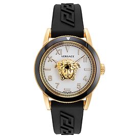 Orologio in silicone Versace V-Palazzo D'oro Metallico