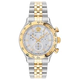 Versace-Versace Hellenyium Chrono Bracelet Watch-Metallic