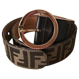Fendi Gürtel Braun Gold hardware