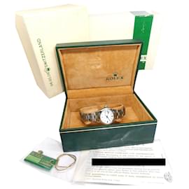 Rolex-ROLEX-Uhr komplett mit seltener Vintage-Box und Papieren 1970-Silber