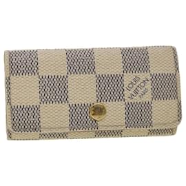 Louis Vuitton-LOUIS VUITTON Damier Azur Multiculas 4 Caso clave N60020 LV Auth ki2398-Otro