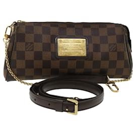 Louis Vuitton-LOUIS VUITTON Damier Ebene Eva Shoulder Bag 2way N55213 LV Auth 32419-Other