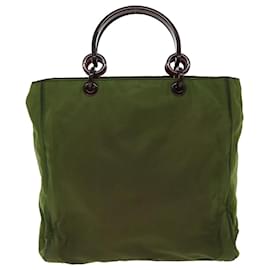 Prada-PRADA Hand Bag Nylon Khaki Auth ki2365-Khaki