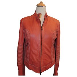 Autre Marque JAQUETA DE COURO MARLBORO CLASSICS COR TAMANHO LARANJA 38 Laranja