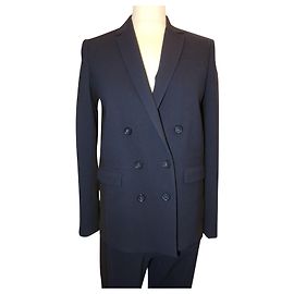 THE KOOPLES Navyblaue und schwarze HOSENANZUGGRÖSSE 38 Schwarz Marineblau