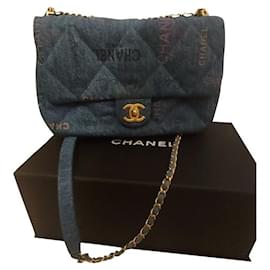 Chanel-jeans clássico-Azul