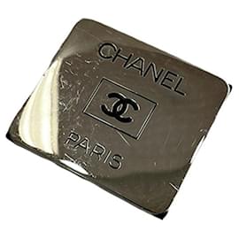Chanel-* Chanel 97P Coco Mark Logo Broche Carrée Argent-Argenté