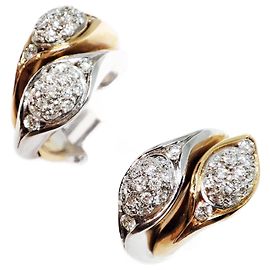 * DAMIANI Orecchini Diamanti WG PG Argento D'oro