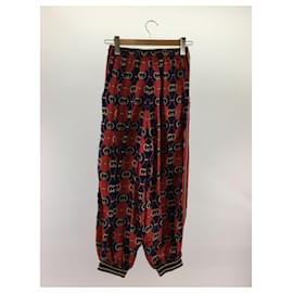 Gucci-* GUCCI Silk Jog Pants / Easy Pants / Bottom-Red