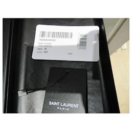Saint Laurent-Saint Laurent sheer tights with crystal logo-Black