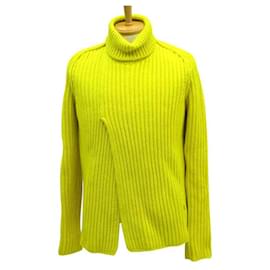 Louis Vuitton-Louis Vuitton Chunky Rib Slit Turtleneck Sweater-Yellow