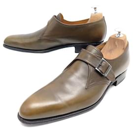 JM Weston-JM WESTON DERBY FLORA SHOES 529 LOAFERS WITH BUCKLE 8D 42 LEATHER SHOES-Brown