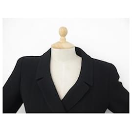 Chanel-CHANEL FITTED JACKET SIZE M 36 38 BLACK WOOL WOMAN JACKET-Black