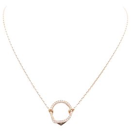 NINE COLAR REPOSSI ANTIFER 45 CM EM OURO ROSE E DIAMANTES 0.17 COLAR CT Dourado
