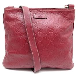 Gucci-NUOVA BORSA A CARTELLA GUCCI GUCCISSIMA 201538 BORSA MESSENGER IN PELLE A TRACOLLA-Rosso