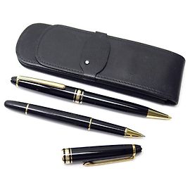 MONTBLANC SET PENNE ROLLER MEISTERSTÜCK E MINA 12890 12737 Nero