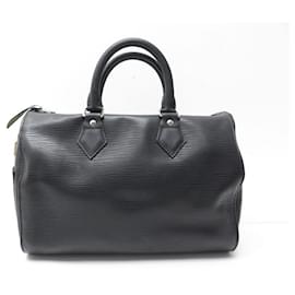 Louis Vuitton-NEW LOUIS VUITTON SPEEDY HANDBAG 25 M43012 BLACK EPI LEATHER BAG-Black