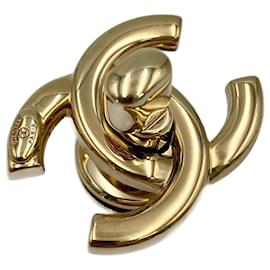 Chanel-CHANEL CC Drehverschluss aus Gold-Golden