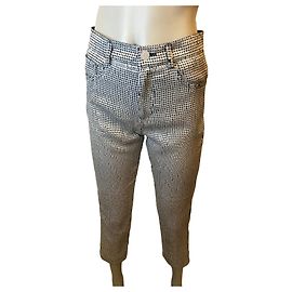 Pantalone Sandro con paillettes Nero Bianco