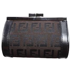 Fendi-FENDI Compact Wallet-Brown
