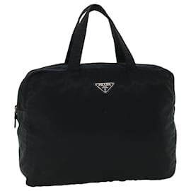 Prada-PRADA Hand Bag Nylon Black Auth ki2431-Black