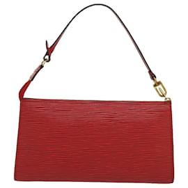 Louis Vuitton-LOUIS VUITTON Epi Pochette Accessoires Accessory Pouch Red M52987 LV Auth ki2362-Rouge
