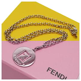 Fendi-Fendi necklace gold metal material-Golden