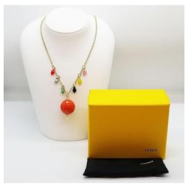 Fendi-Fendi necklace multicolor ladies accessories-Multiple colors,Gold hardware