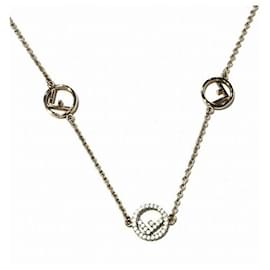 Fendi-FENDI Efuizu chain necklace-Bronze