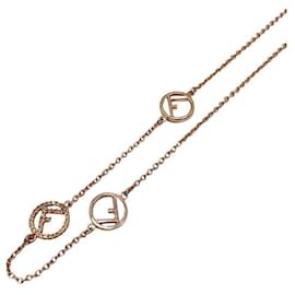 Fendi-Fendi Necklace with rhinestone-Metallic
