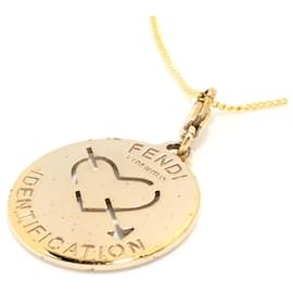 Fendi-Fendi necklace gold metal material-Gold hardware
