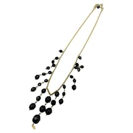 Fendi-FENDI Bead Chain Necklace-Black,Gold hardware
