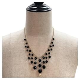 Fendi-FENDI Bead Chain Necklace-Black,Gold hardware