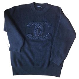 Chanel Malhas Azul marinho