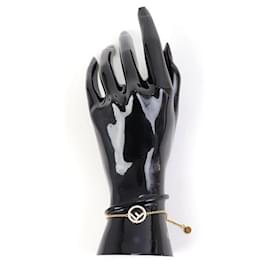 Fendi-Fendi bracelet with circle F rhinestone-Gold hardware
